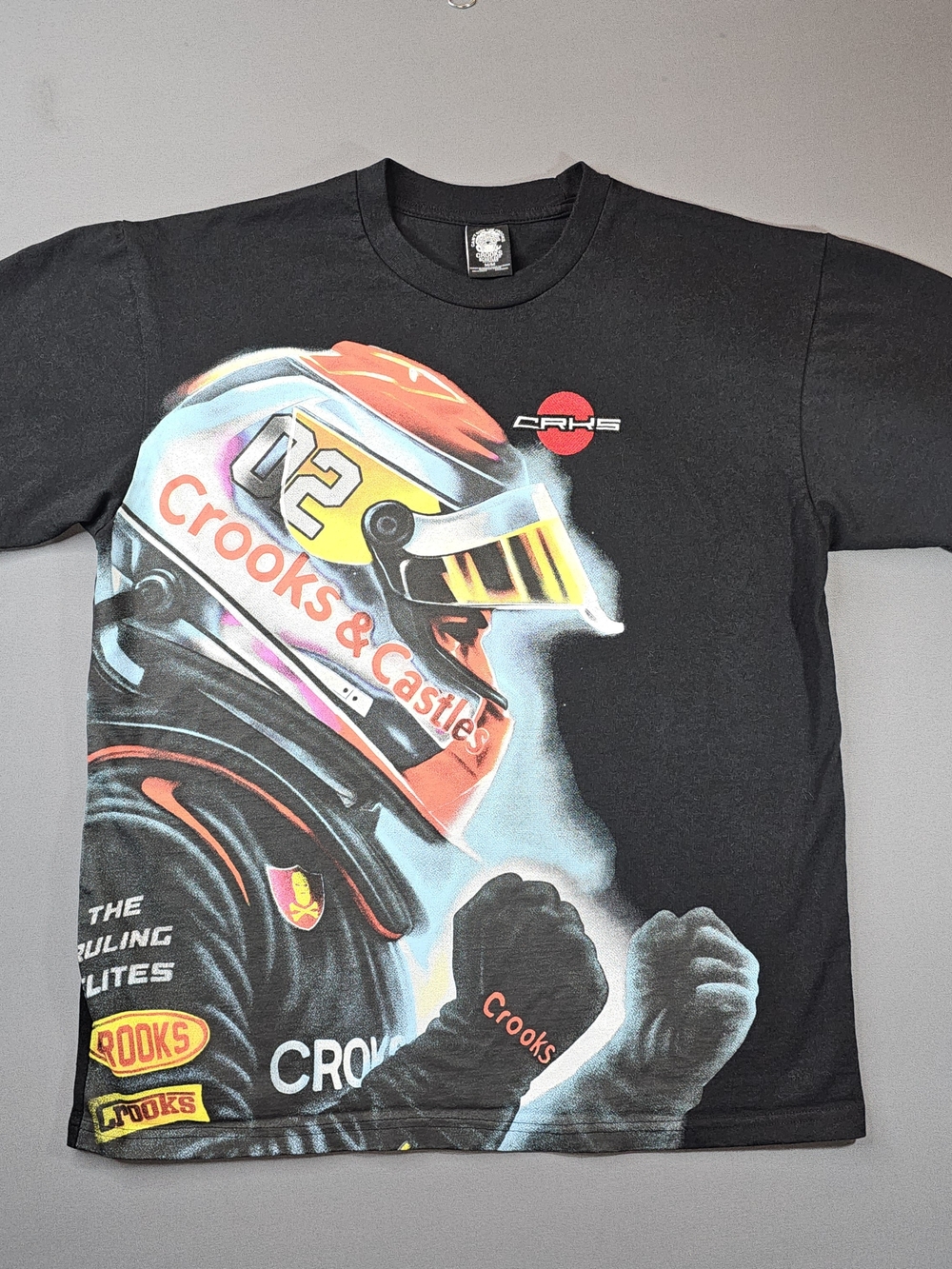 Crooks & Castles Racing Team "The Ruling Elite" Heavyweight Graphic T-Shirt - M